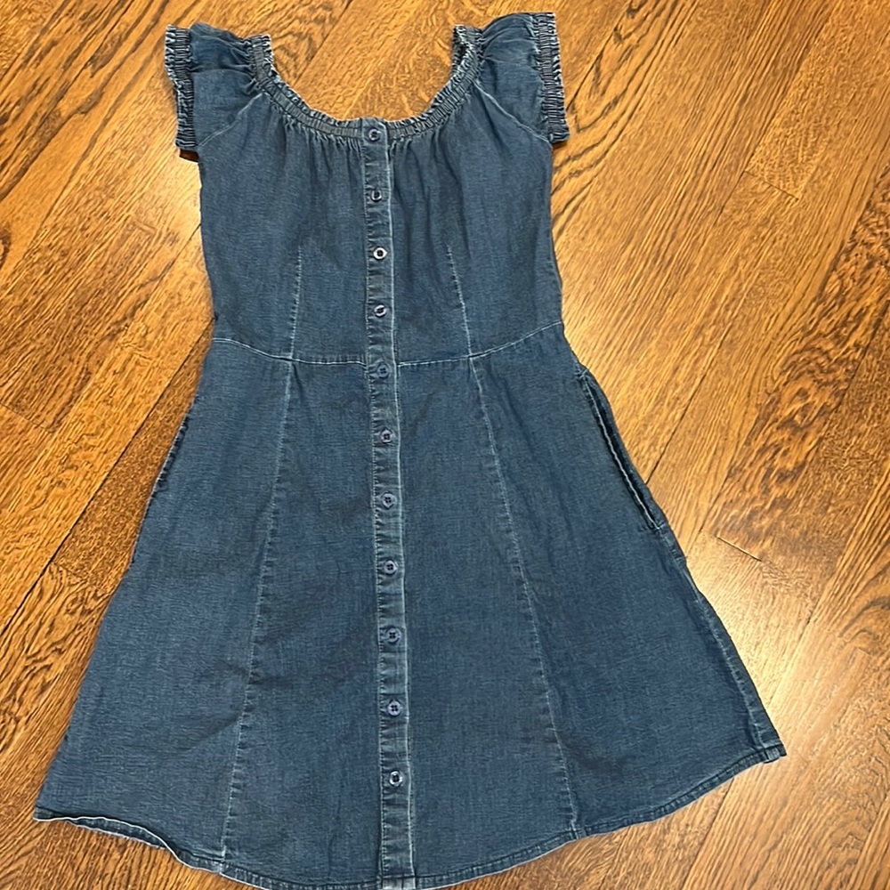 Denim Button-Up Dress